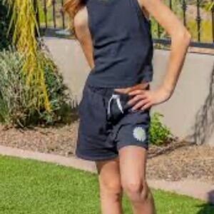 Fabkids black Shorts with White Accent